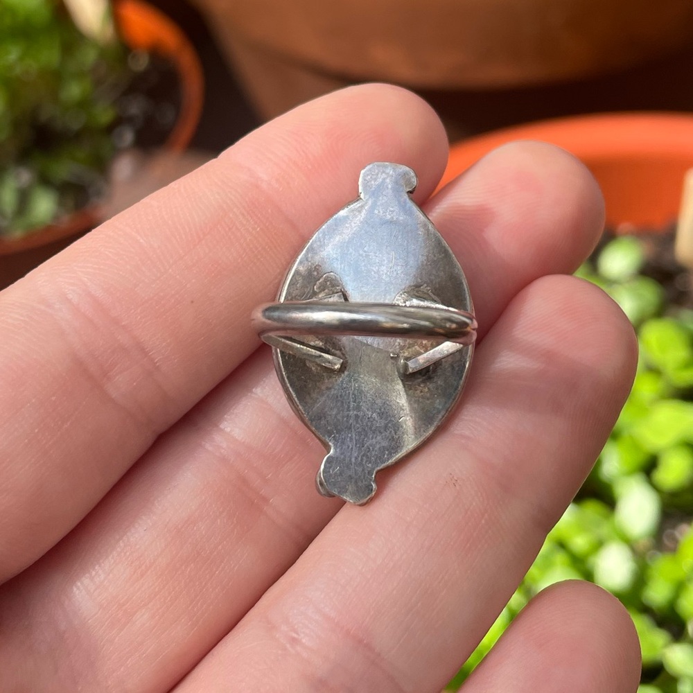 Native American Split Shank Turquoise Ring - image 5